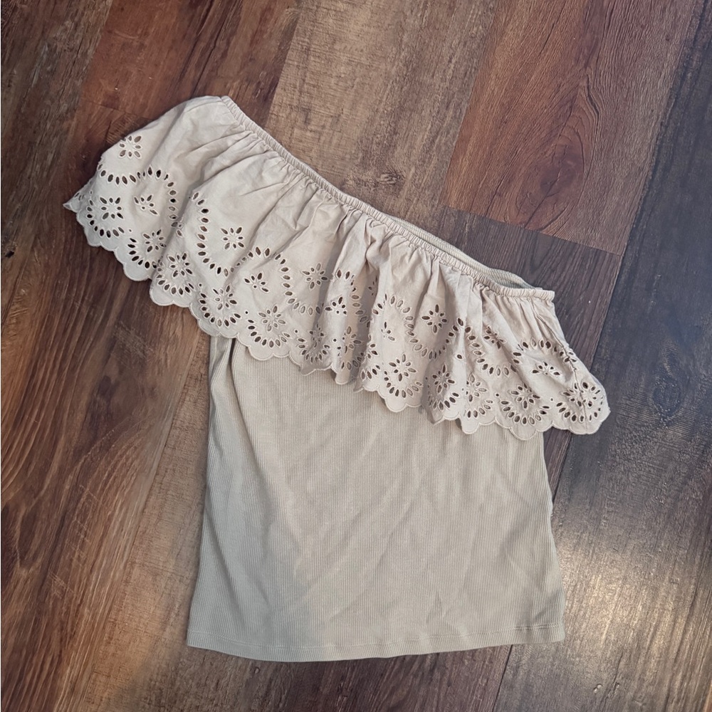 Old Navy Tan Ribbed Fabric